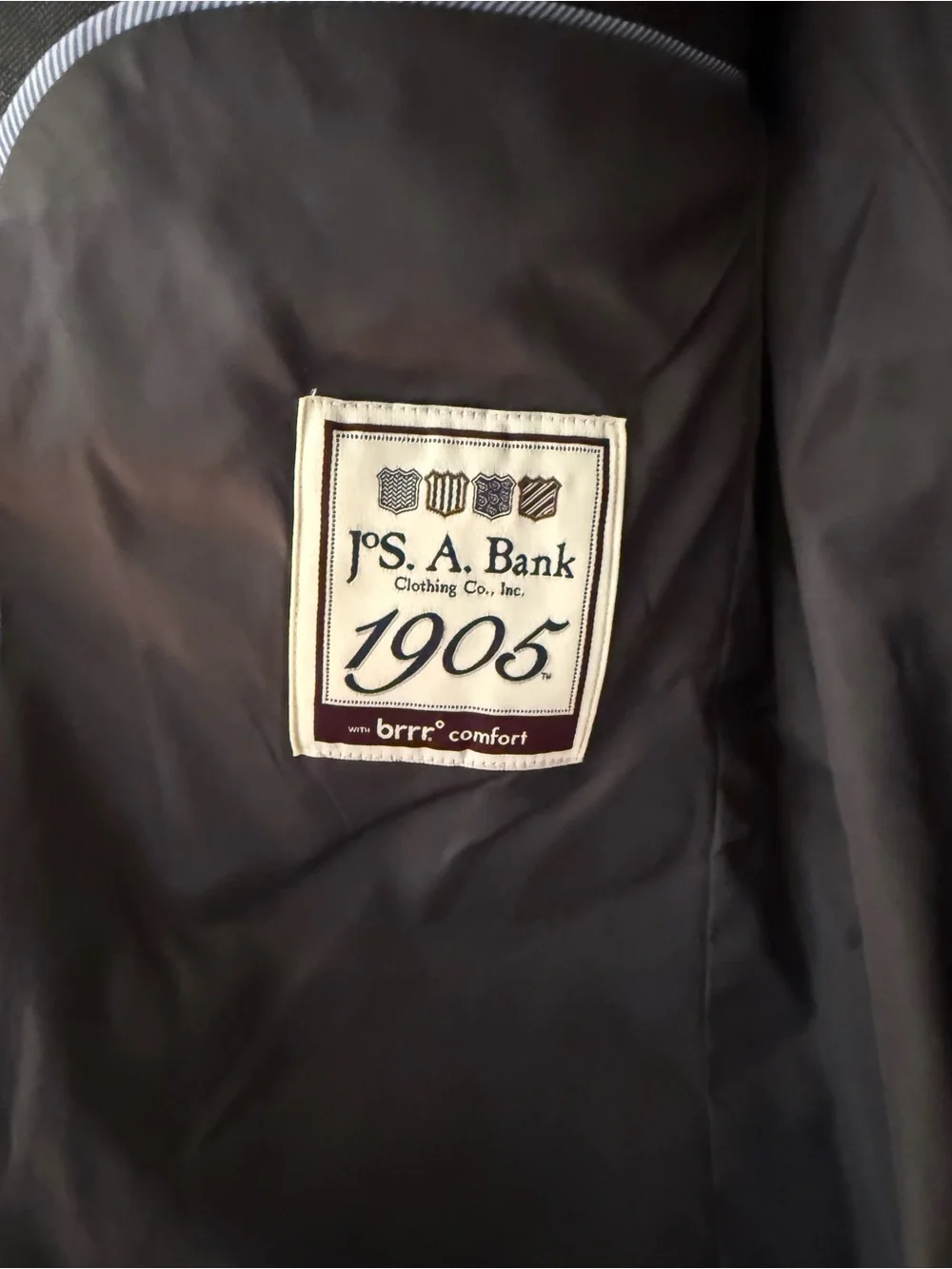 Jos. A. Bank Charcoal Windowpane Sport Coat